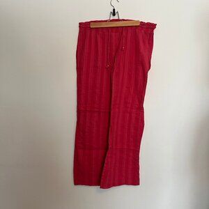 Billabong. Beach Cover Up Pants. Light Red. Tie Front. Size Medium. Womens.